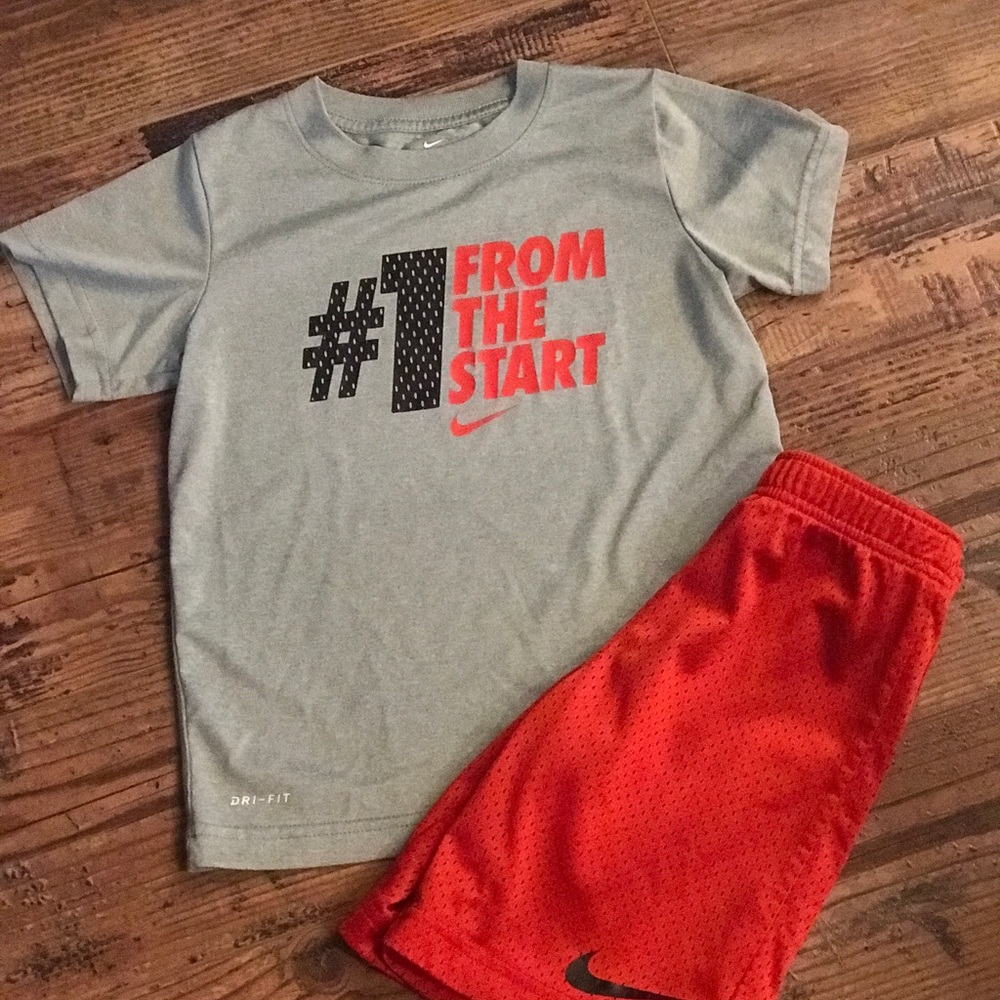 Boys size 7 short outfit